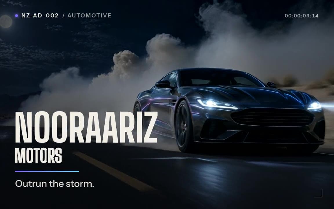 NOORAARIZ MOTORS ad poster
