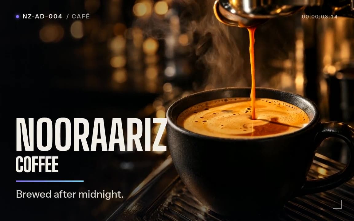 NOORAARIZ COFFEE ad poster