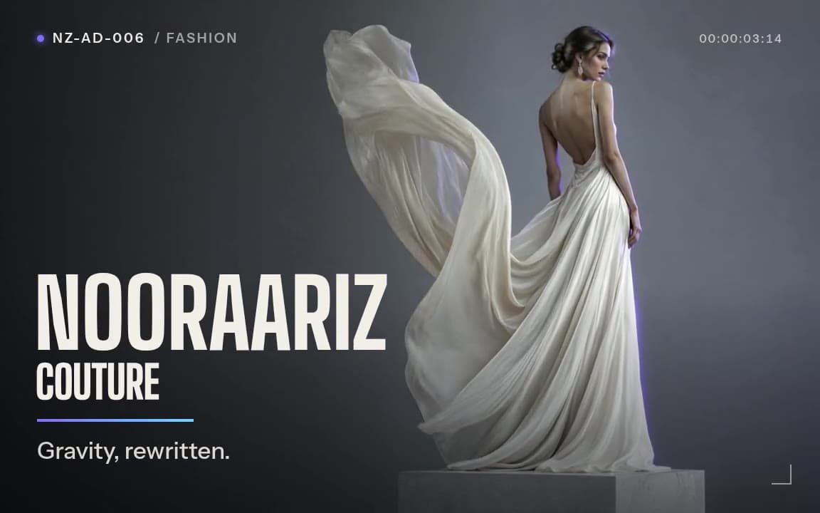 NOORAARIZ COUTURE ad poster
